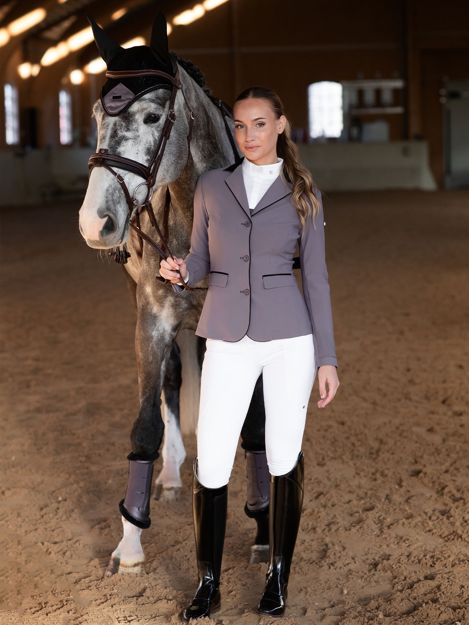 Equestrian Stockholm Ear Bonnet Modern Dark Violet - Equestrian Stockholm - Equiluxe Tack
