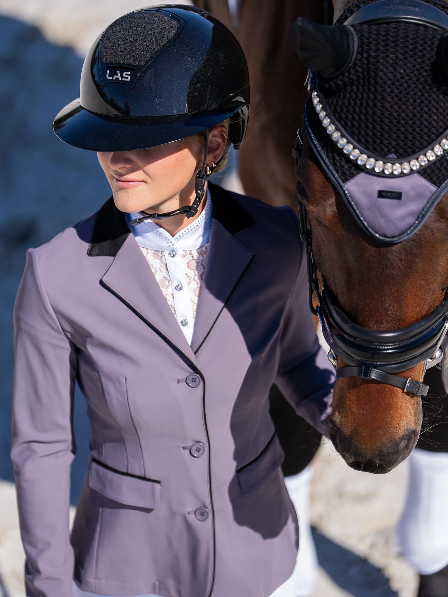 Equestrian Stockholm Ear Bonnet Modern Dark Violet - Equestrian Stockholm - Equiluxe Tack