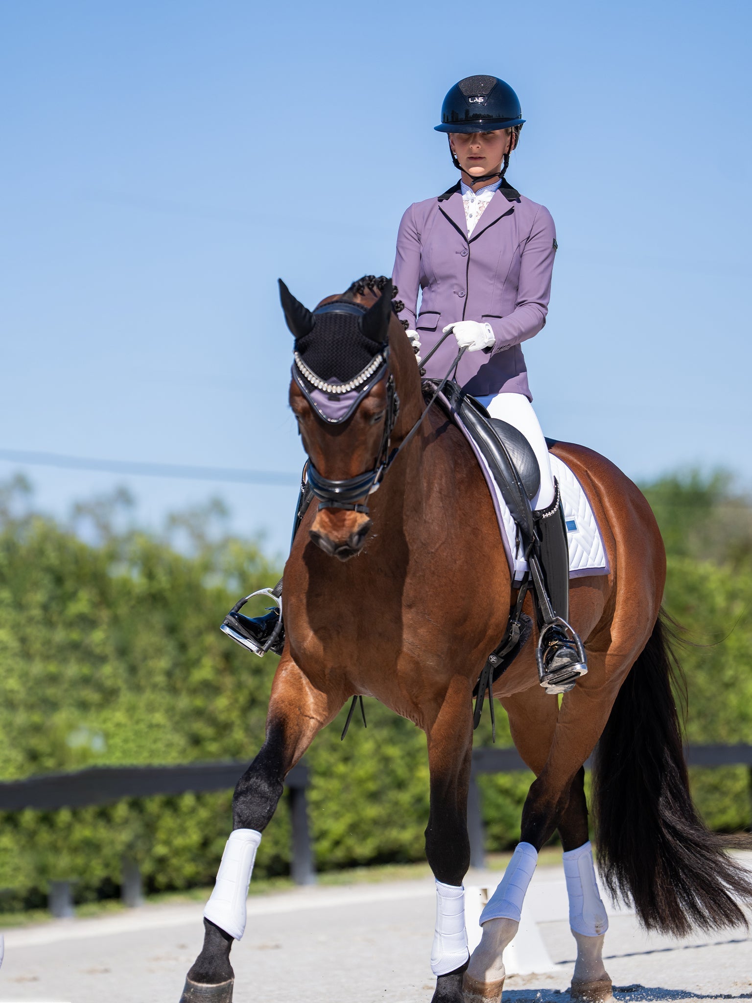 Equestrian Stockholm Ear Bonnet Modern Dark Violet - Equestrian Stockholm - Equiluxe Tack