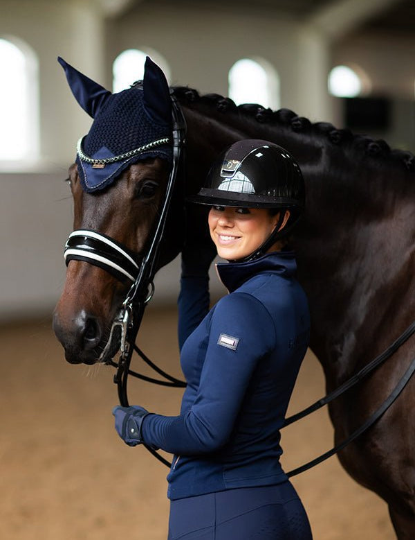 Equestrian Stockholm Ear Bonnet Modern Lagoon Blush - Equestrian Stockholm - Equiluxe Tack