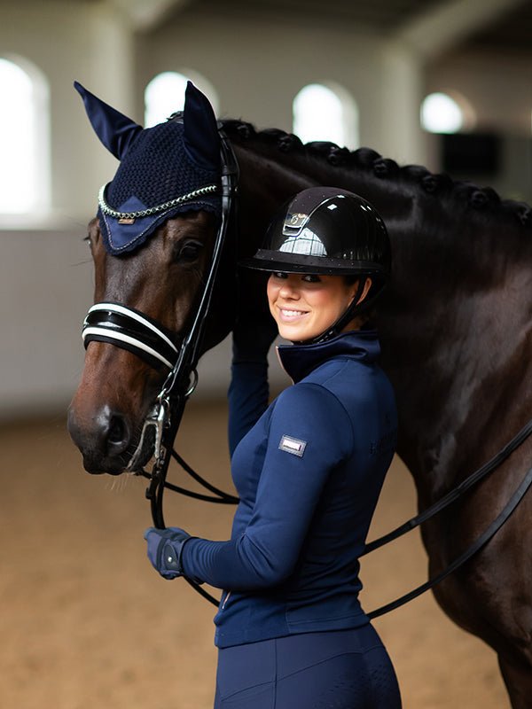 Equestrian Stockholm Ear Bonnet Modern Lagoon Blush - Equestrian Stockholm - Equiluxe Tack