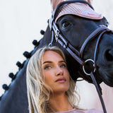 Equestrian Stockholm Ear Bonnet Modern Midsummer Blush - Equestrian Stockholm - Equiluxe Tack