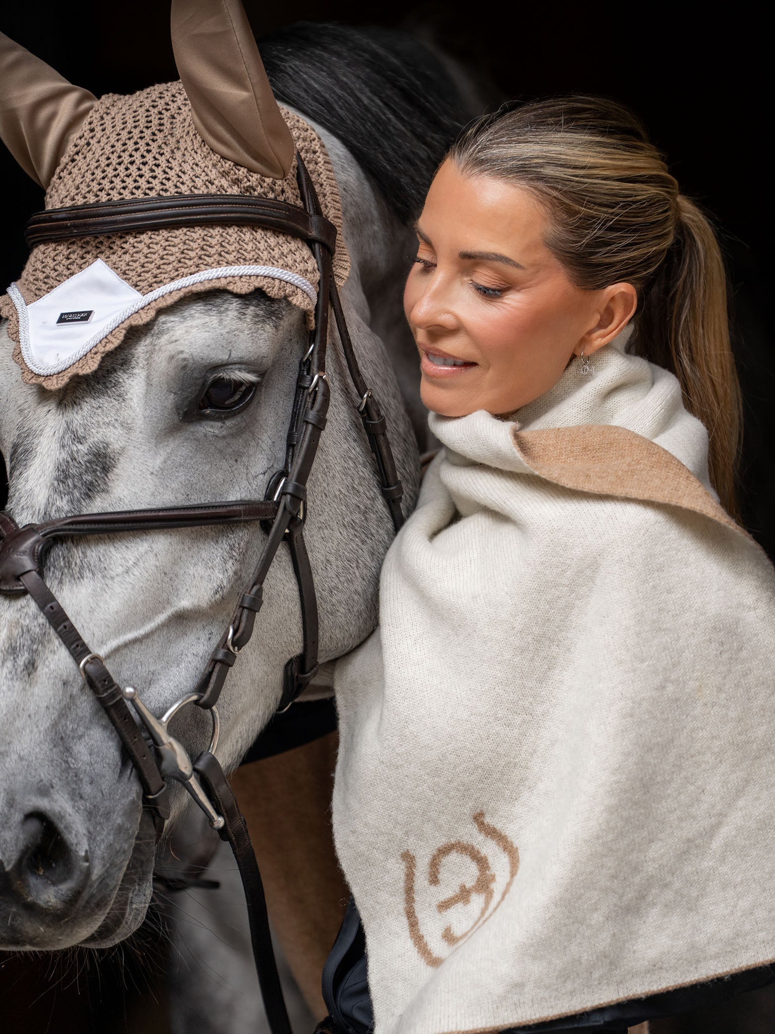 Equestrian Stockholm Ear Bonnet Sand - Equestrian Stockholm - Equiluxe Tack