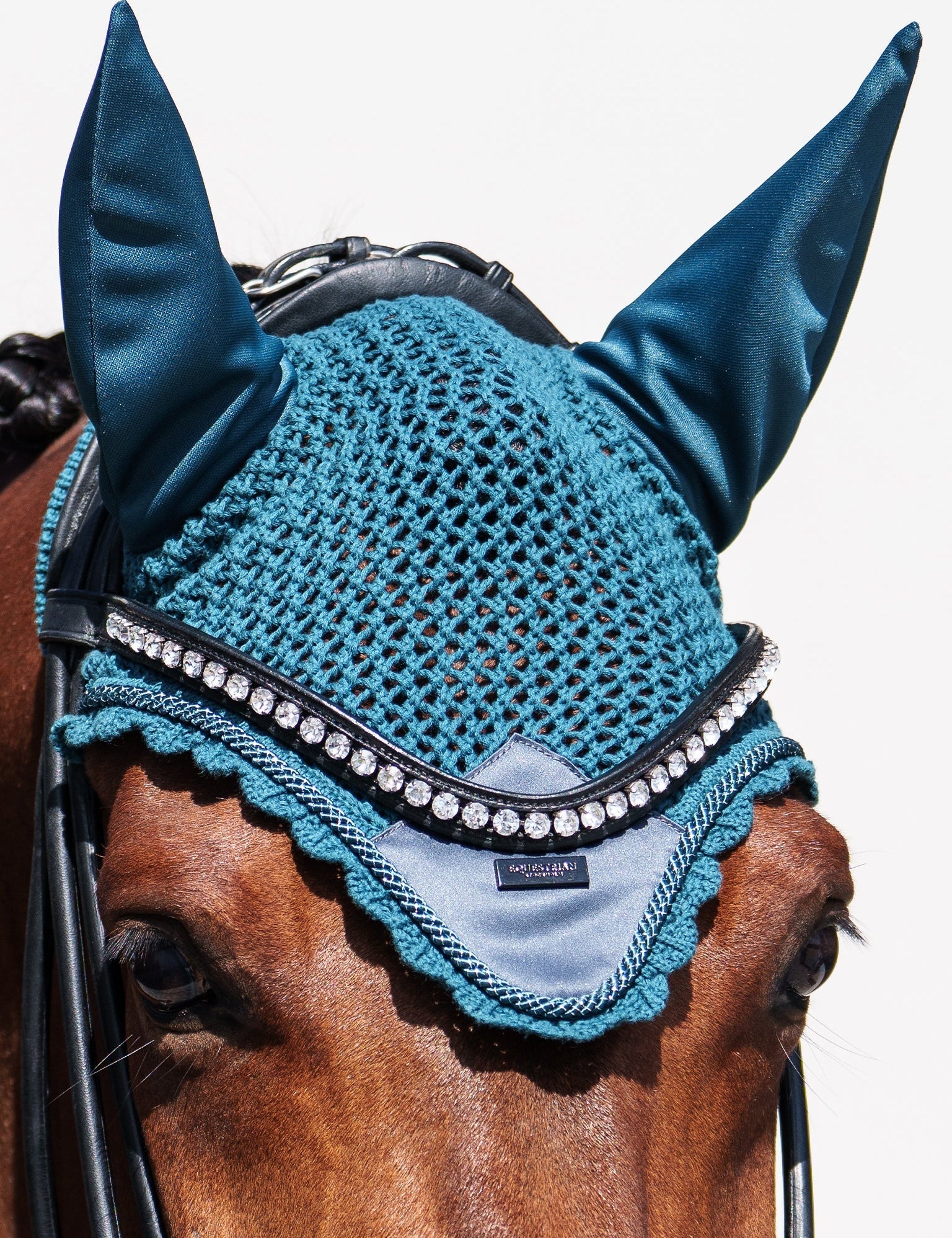 Equestrian Stockholm Ear Bonnet Teal Blue - Equestrian Stockholm - Equiluxe Tack