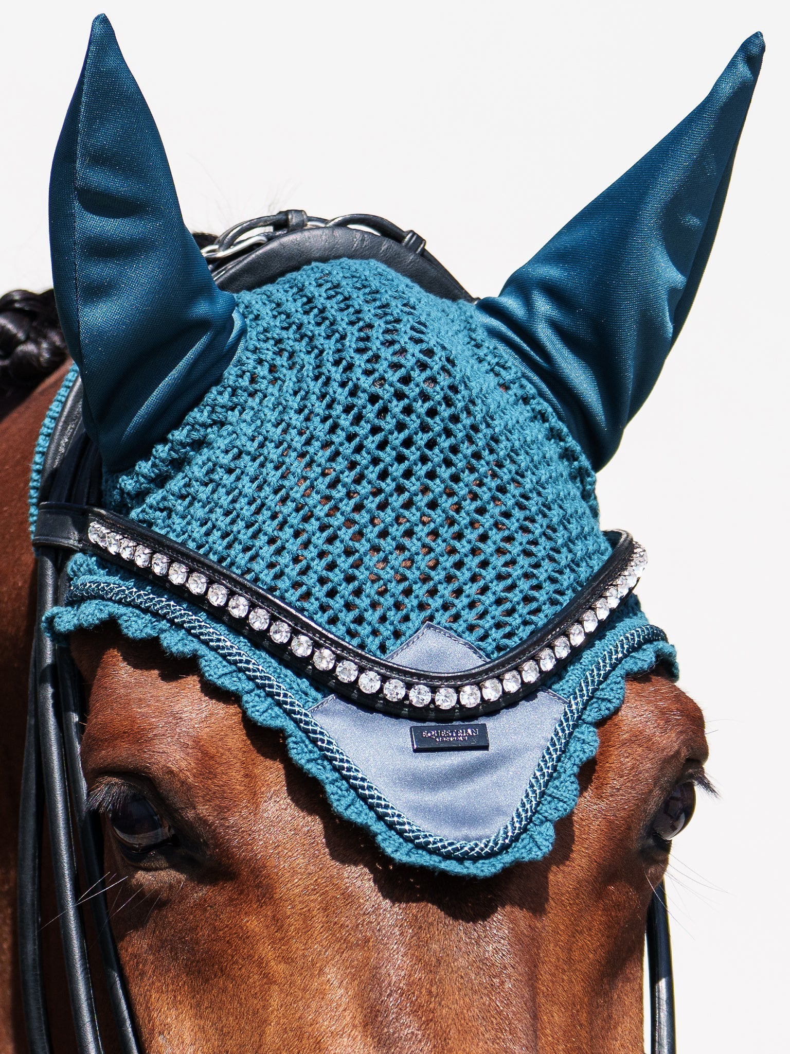Equestrian Stockholm Ear Bonnet Teal Blue - Equestrian Stockholm - Equiluxe Tack