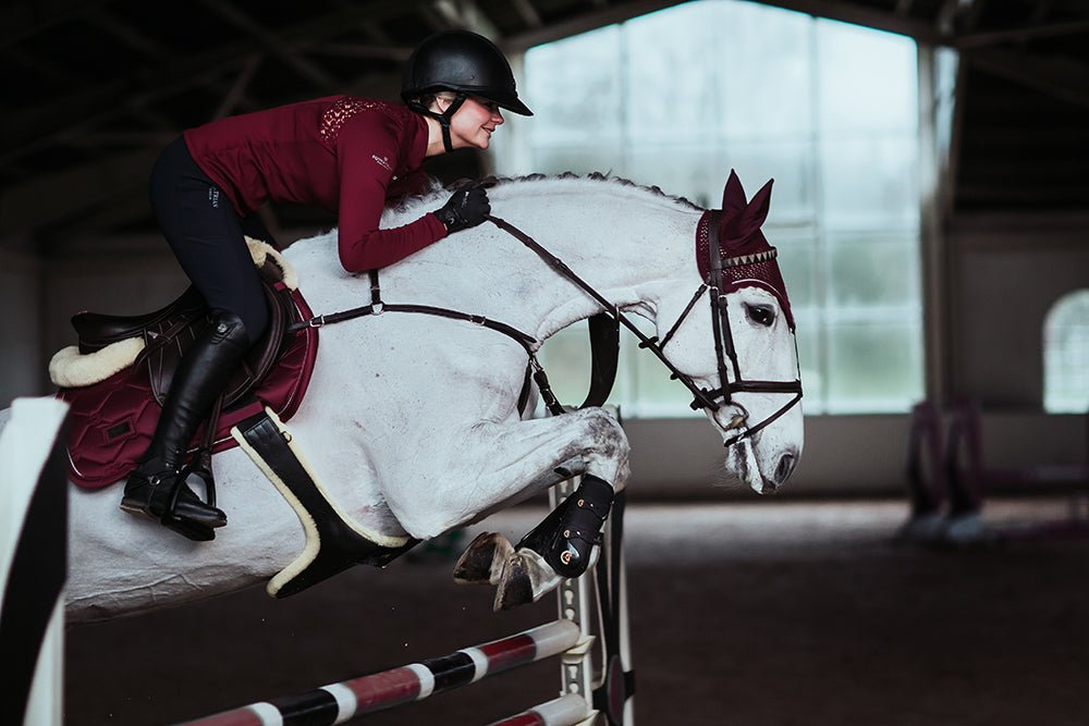 Equestrian Stockholm Jump Saddle Pad Bordeaux - Equestrian Stockholm - Equiluxe Tack