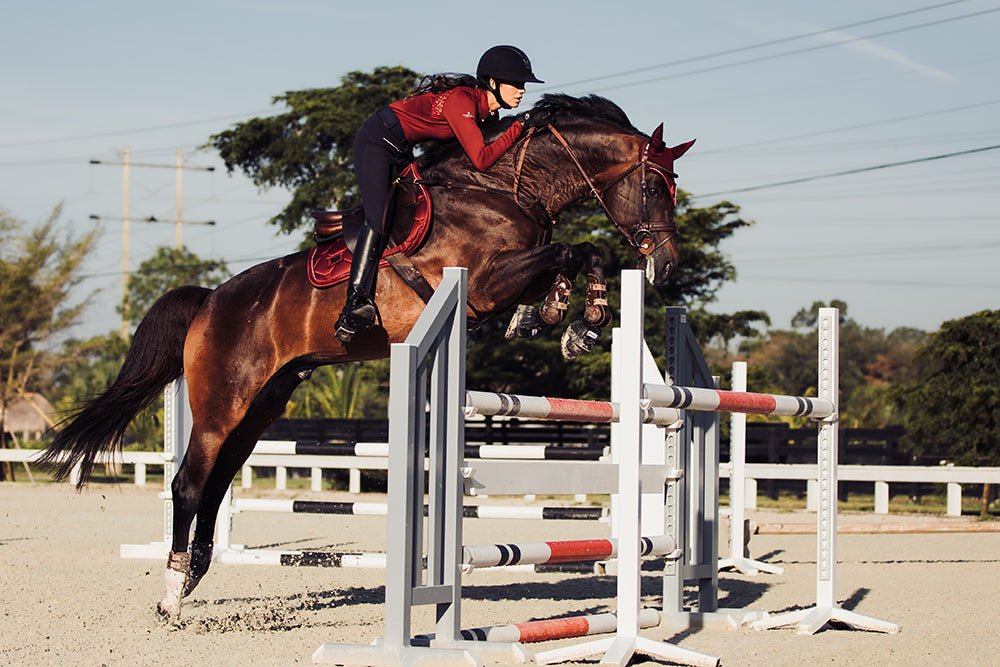 Equestrian Stockholm Jump Saddle Pad Bordeaux - Equestrian Stockholm - Equiluxe Tack