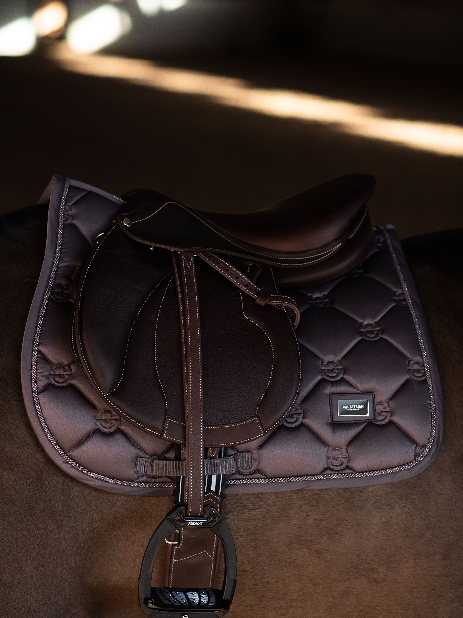 Equestrian Stockholm Jump Saddle Pad Dark Violet - Equestrian Stockholm - Equiluxe Tack