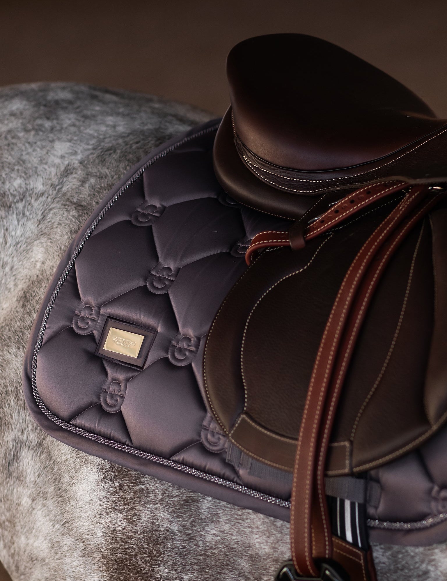 Equestrian Stockholm Jump Saddle Pad Dark Violet - Equestrian Stockholm - Equiluxe Tack
