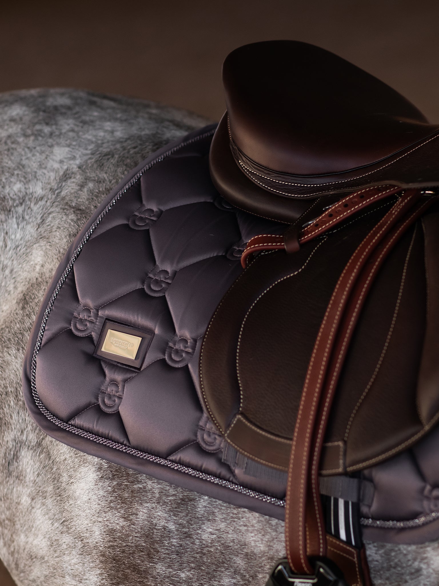 Equestrian Stockholm Jump Saddle Pad Dark Violet - Equestrian Stockholm - Equiluxe Tack