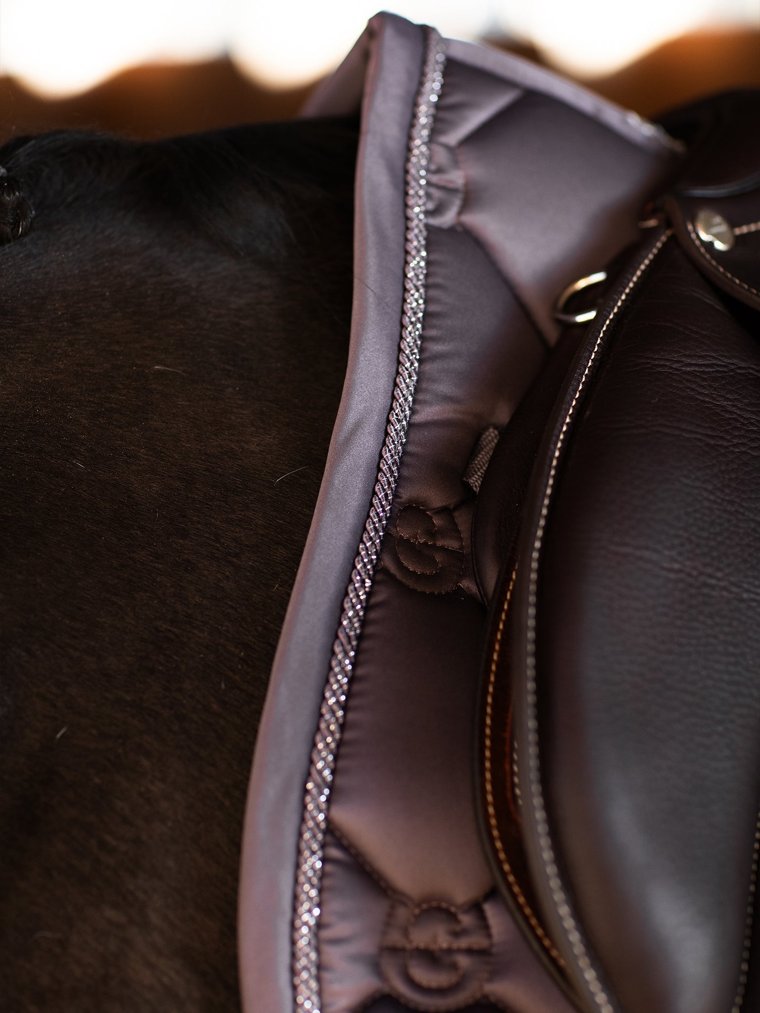 Equestrian Stockholm Jump Saddle Pad Dark Violet - Equestrian Stockholm - Equiluxe Tack