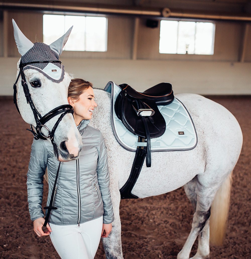 Equestrian Stockholm Jump Saddle Pad - Ice Blue Pearl - Equestrian Stockholm - Equiluxe Tack