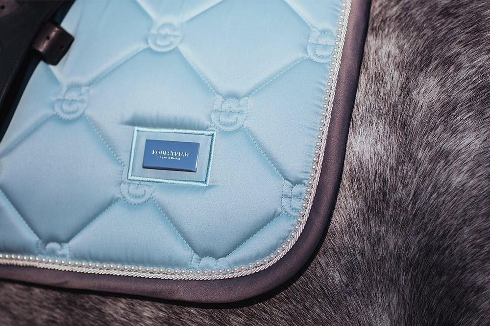 Equestrian Stockholm Jump Saddle Pad - Ice Blue Pearl - Equestrian Stockholm - Equiluxe Tack