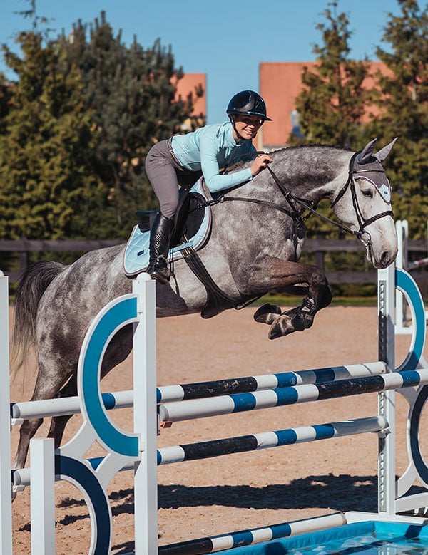 Equestrian Stockholm Jump Saddle Pad - Ice Blue Pearl - Equestrian Stockholm - Equiluxe Tack