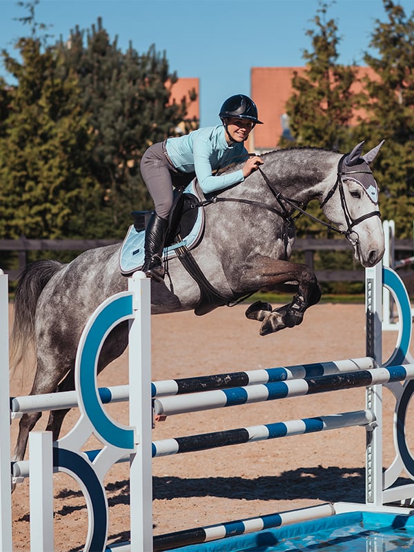 Equestrian Stockholm Jump Saddle Pad - Ice Blue Pearl - Equestrian Stockholm - Equiluxe Tack