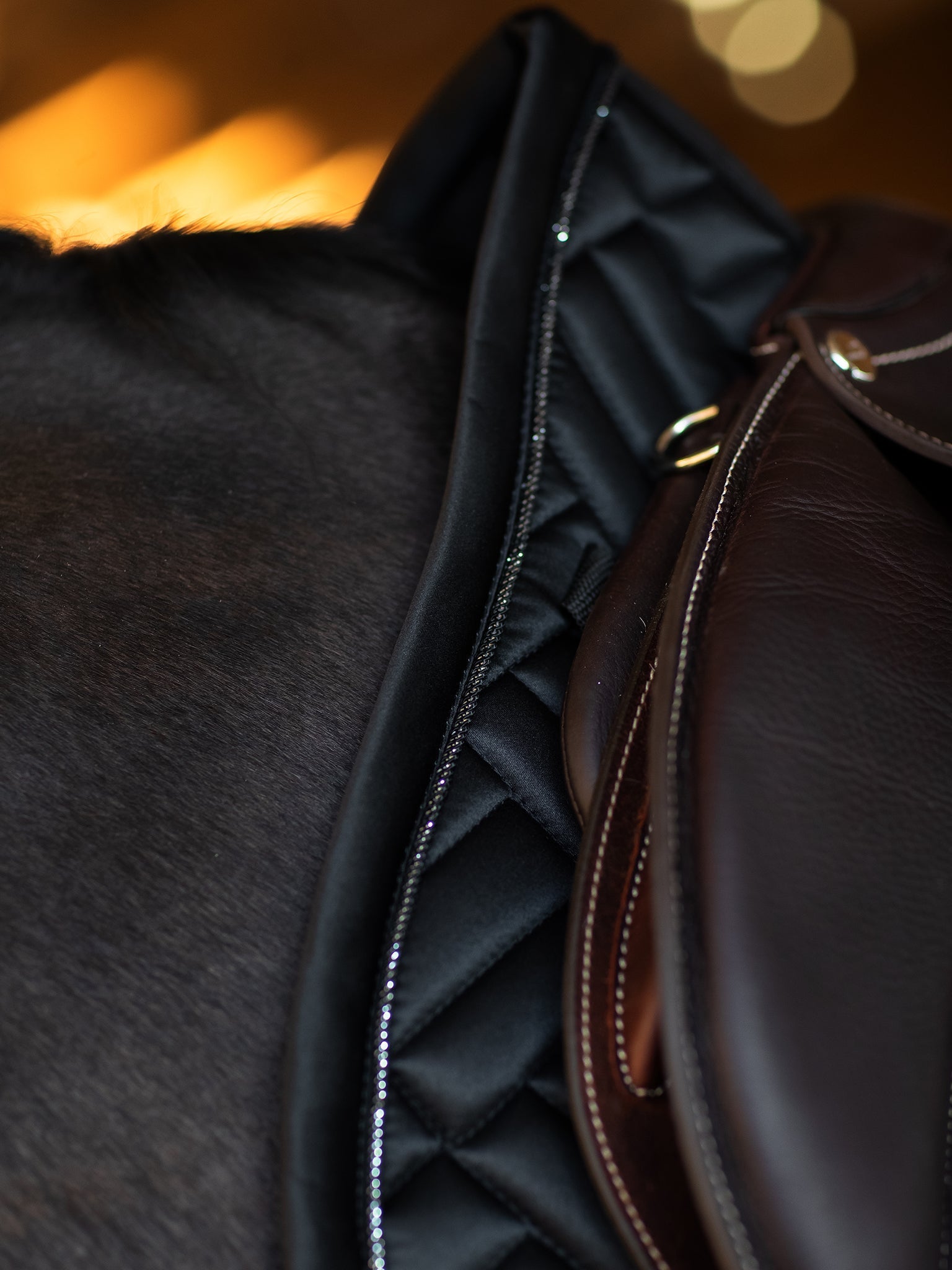 Equestrian Stockholm Jump Saddle Pad Modern Black - Equestrian Stockholm - Equiluxe Tack
