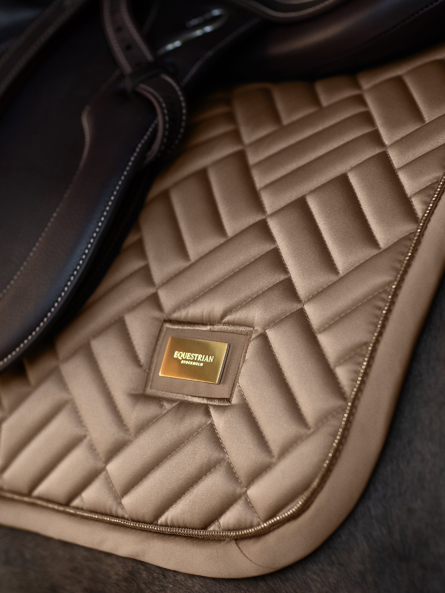 Equestrian Stockholm Jump Saddle Pad Modern Champagne - Equestrian Stockholm - Equiluxe Tack