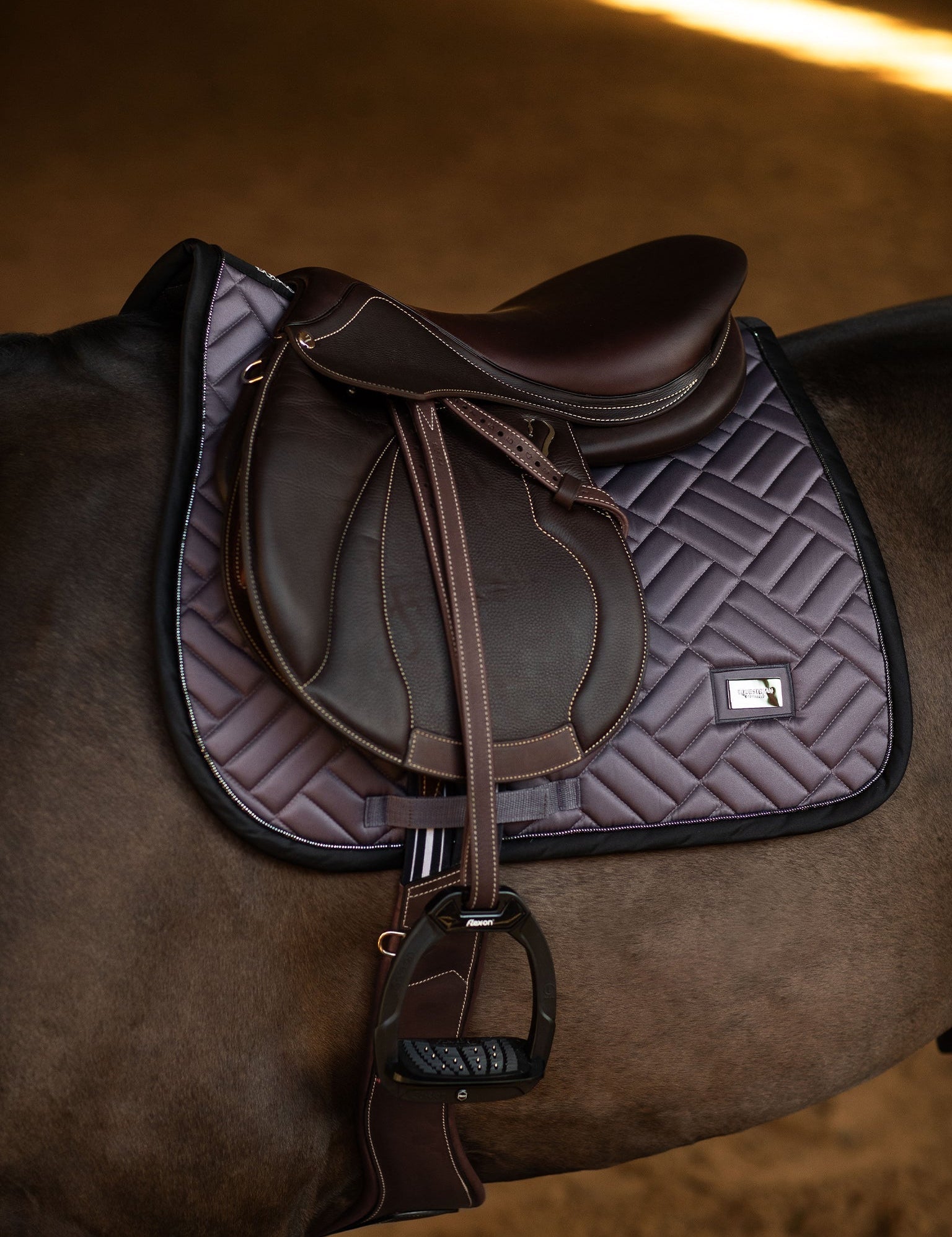 Equestrian Stockholm Jump Saddle Pad Modern Dark Violet - Equestrian Stockholm - Equiluxe Tack