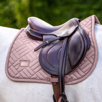 Equestrian Stockholm Jump Saddle Pad Modern Midsummer Blush - Equestrian Stockholm - Equiluxe Tack