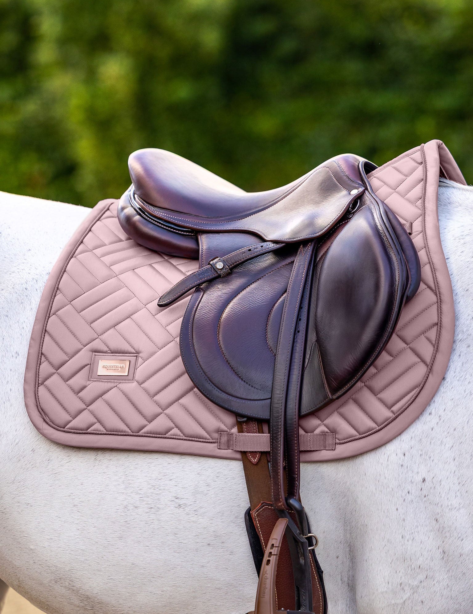 Equestrian Stockholm Jump Saddle Pad Modern Midsummer Blush - Equestrian Stockholm - Equiluxe Tack