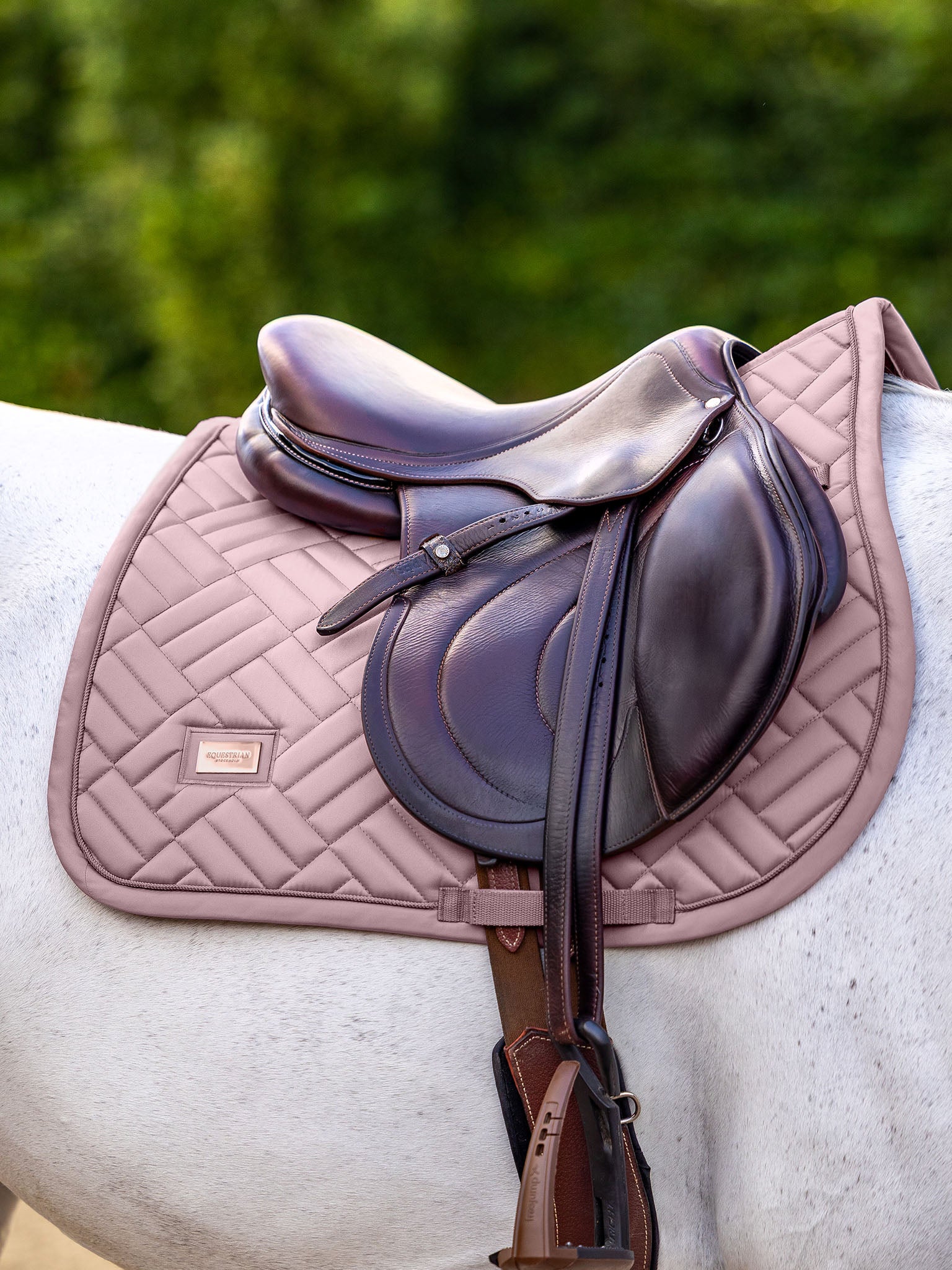 Equestrian Stockholm Jump Saddle Pad Modern Midsummer Blush - Equestrian Stockholm - Equiluxe Tack