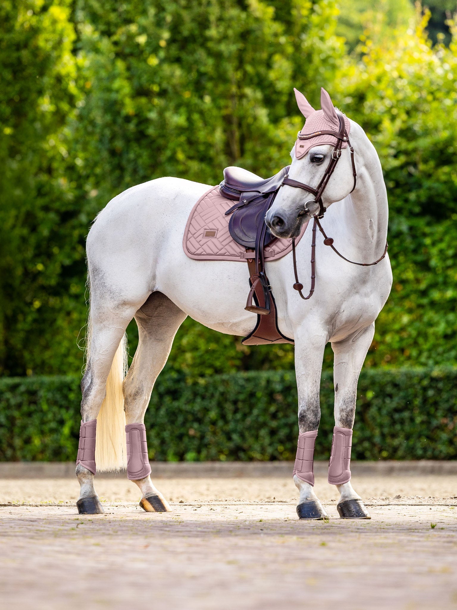 Equestrian Stockholm Jump Saddle Pad Modern Midsummer Blush - Equestrian Stockholm - Equiluxe Tack