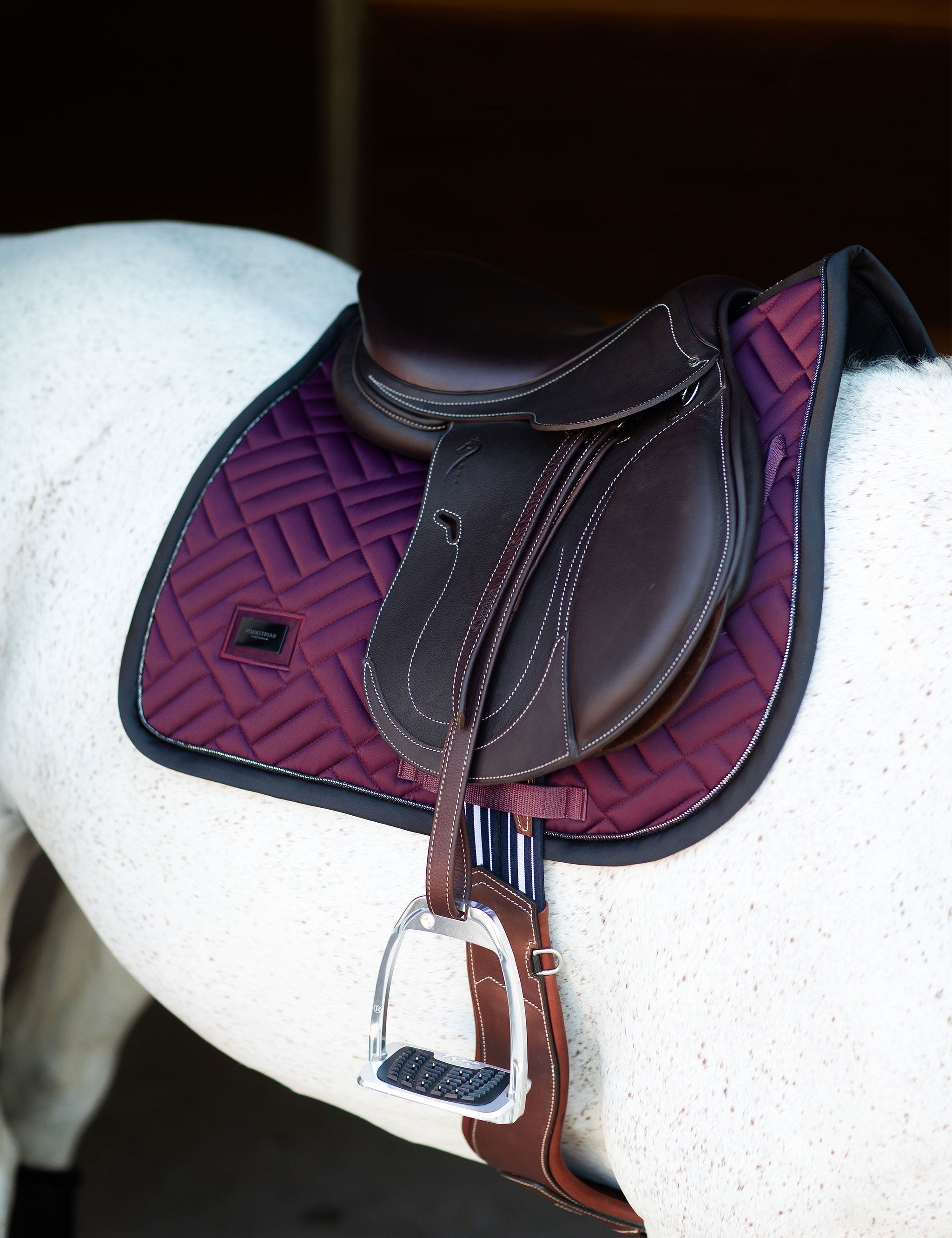 Equestrian Stockholm Jump Saddle Pad Modern Purple Night - Equestrian Stockholm - Equiluxe Tack