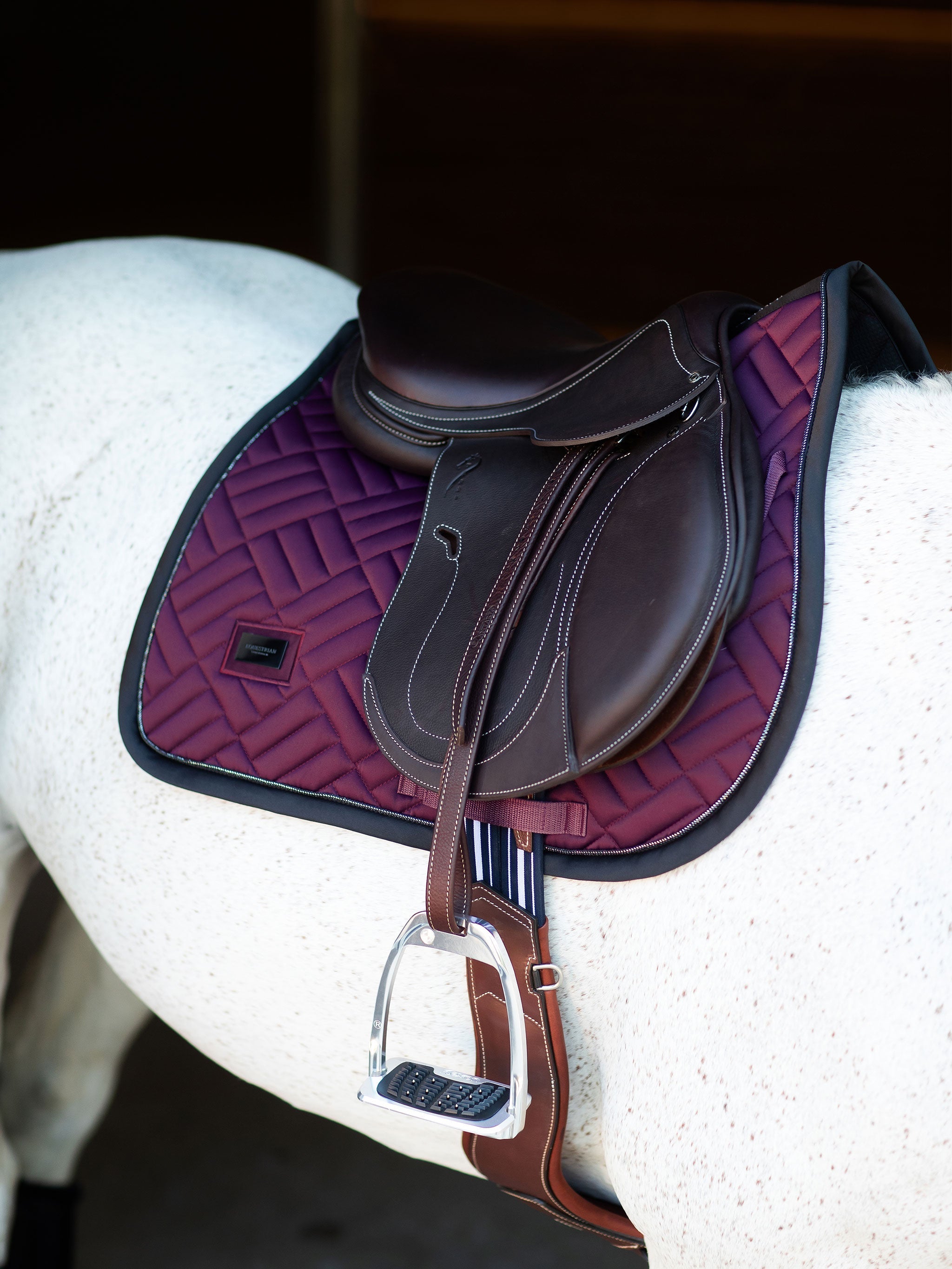 Equestrian Stockholm Jump Saddle Pad Modern Purple Night - Equestrian Stockholm - Equiluxe Tack