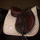 Equestrian Stockholm Jump Saddle Pad Modern Sand - Equestrian Stockholm - Equiluxe Tack