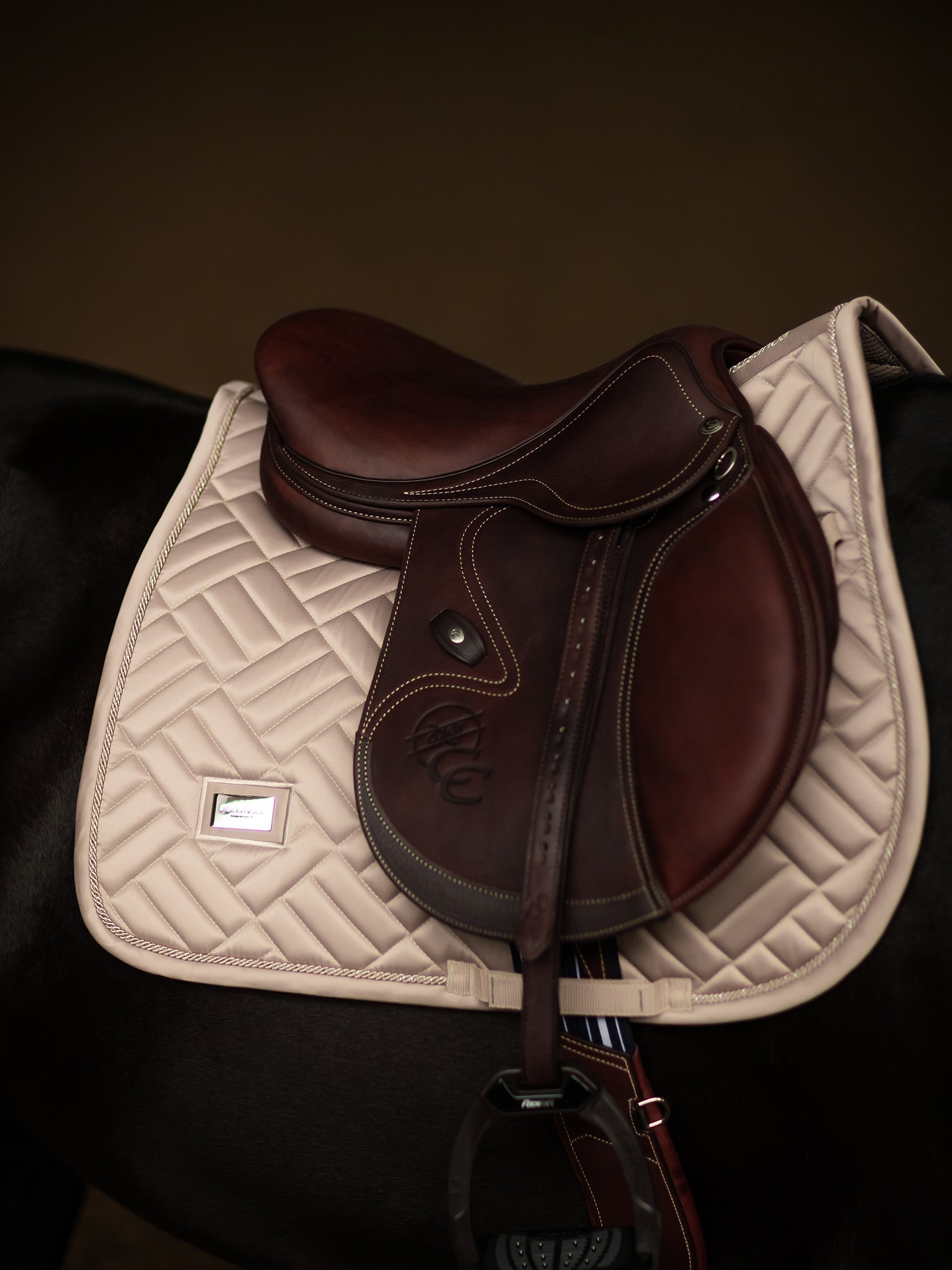 Equestrian Stockholm Jump Saddle Pad Modern Sand - Equestrian Stockholm - Equiluxe Tack