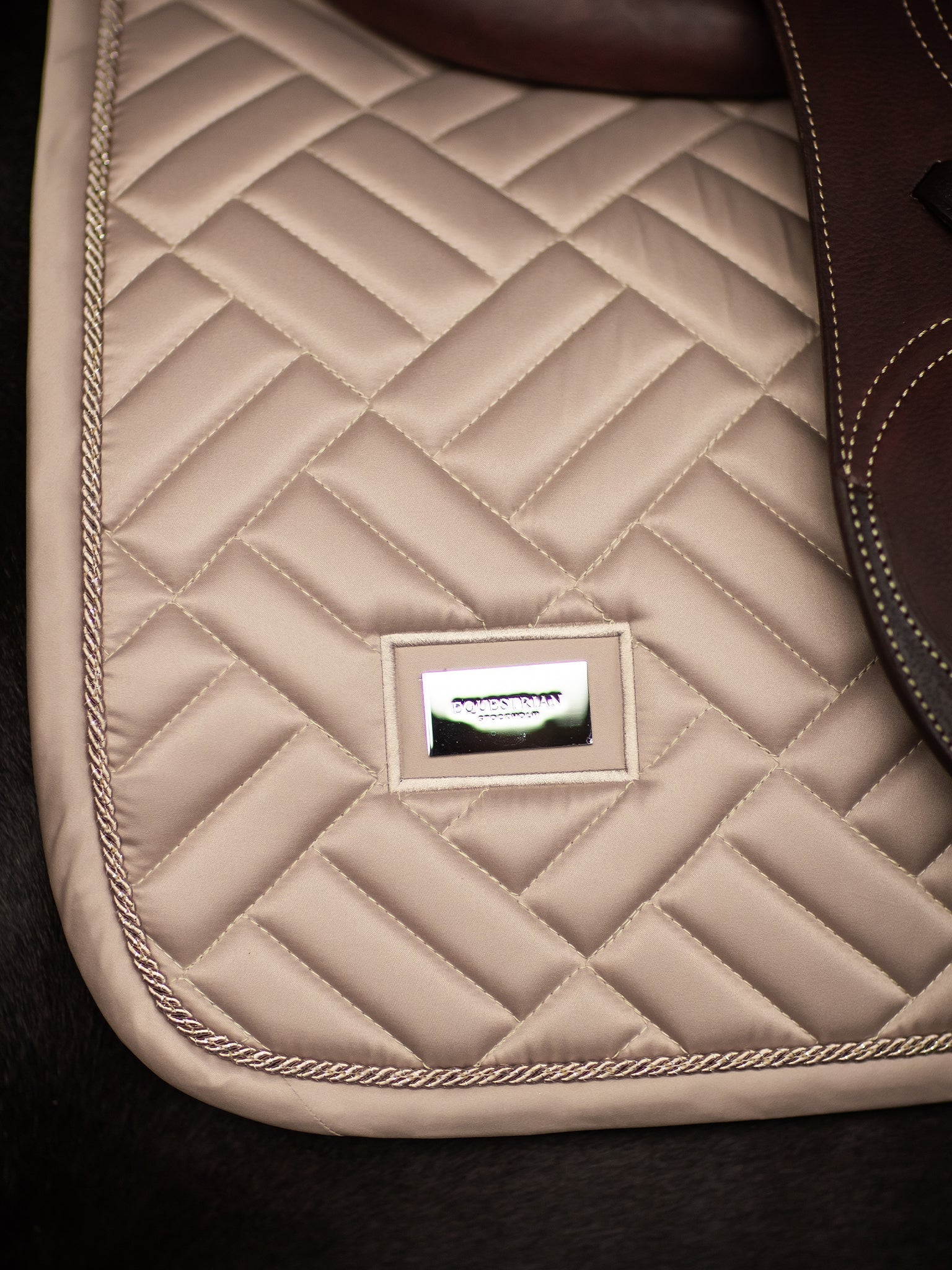 Equestrian Stockholm Jump Saddle Pad Modern Sand - Equestrian Stockholm - Equiluxe Tack