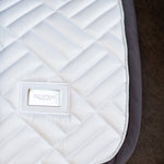 Equestrian Stockholm Jump Saddle Pad Modern White Dark Violet - Equestrian Stockholm - Equiluxe Tack