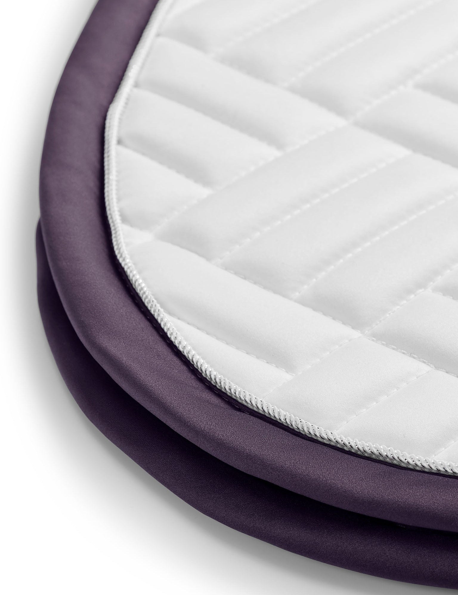 Equestrian Stockholm Jump Saddle Pad Modern White Dark Violet - Equestrian Stockholm - Equiluxe Tack