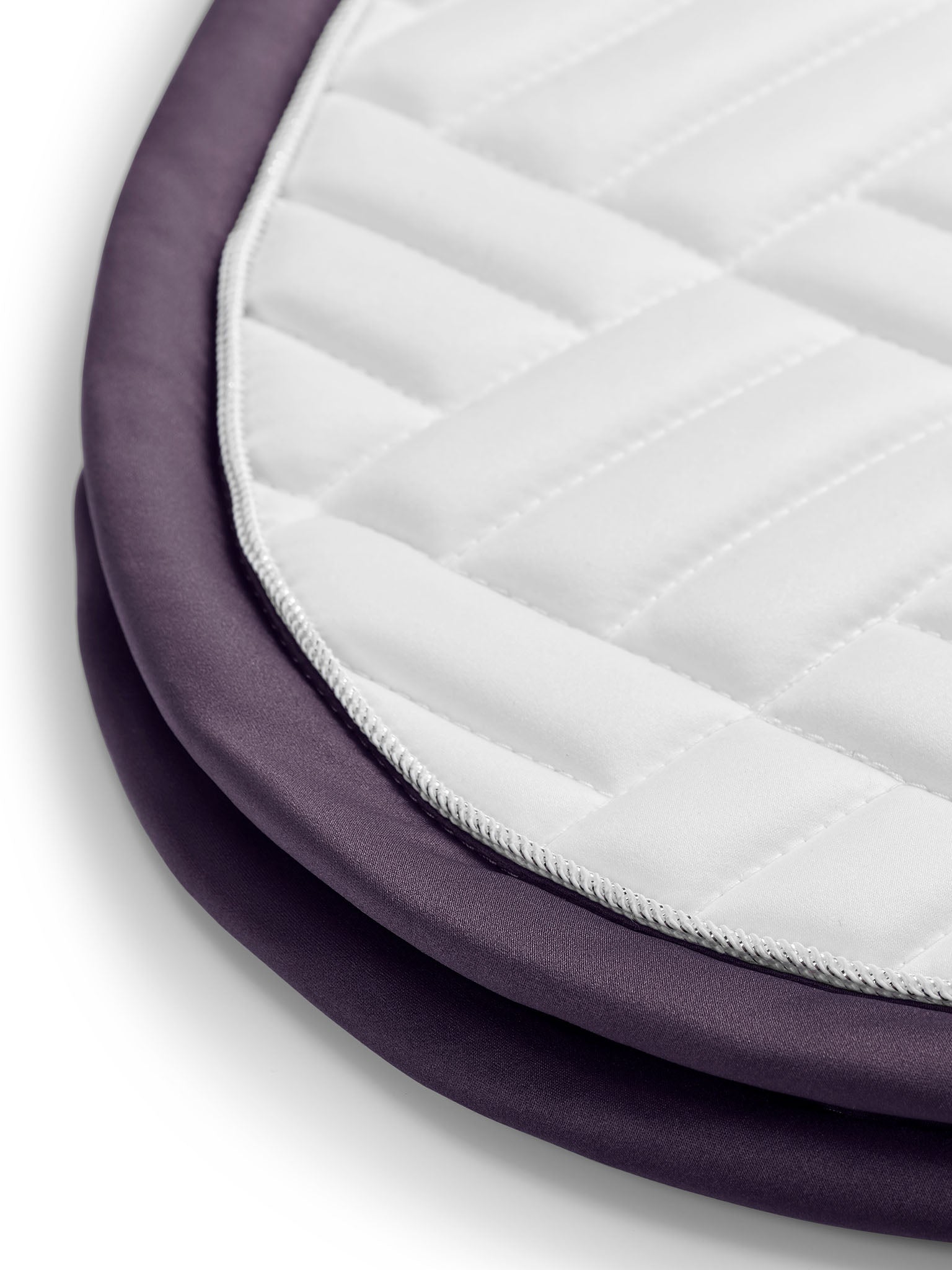 Equestrian Stockholm Jump Saddle Pad Modern White Dark Violet - Equestrian Stockholm - Equiluxe Tack