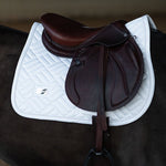 Equestrian Stockholm Jump Saddle Pad Modern White Perfection - Equestrian Stockholm - Equiluxe Tack