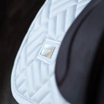 Equestrian Stockholm Jump Saddle Pad Modern White Perfection - Equestrian Stockholm - Equiluxe Tack