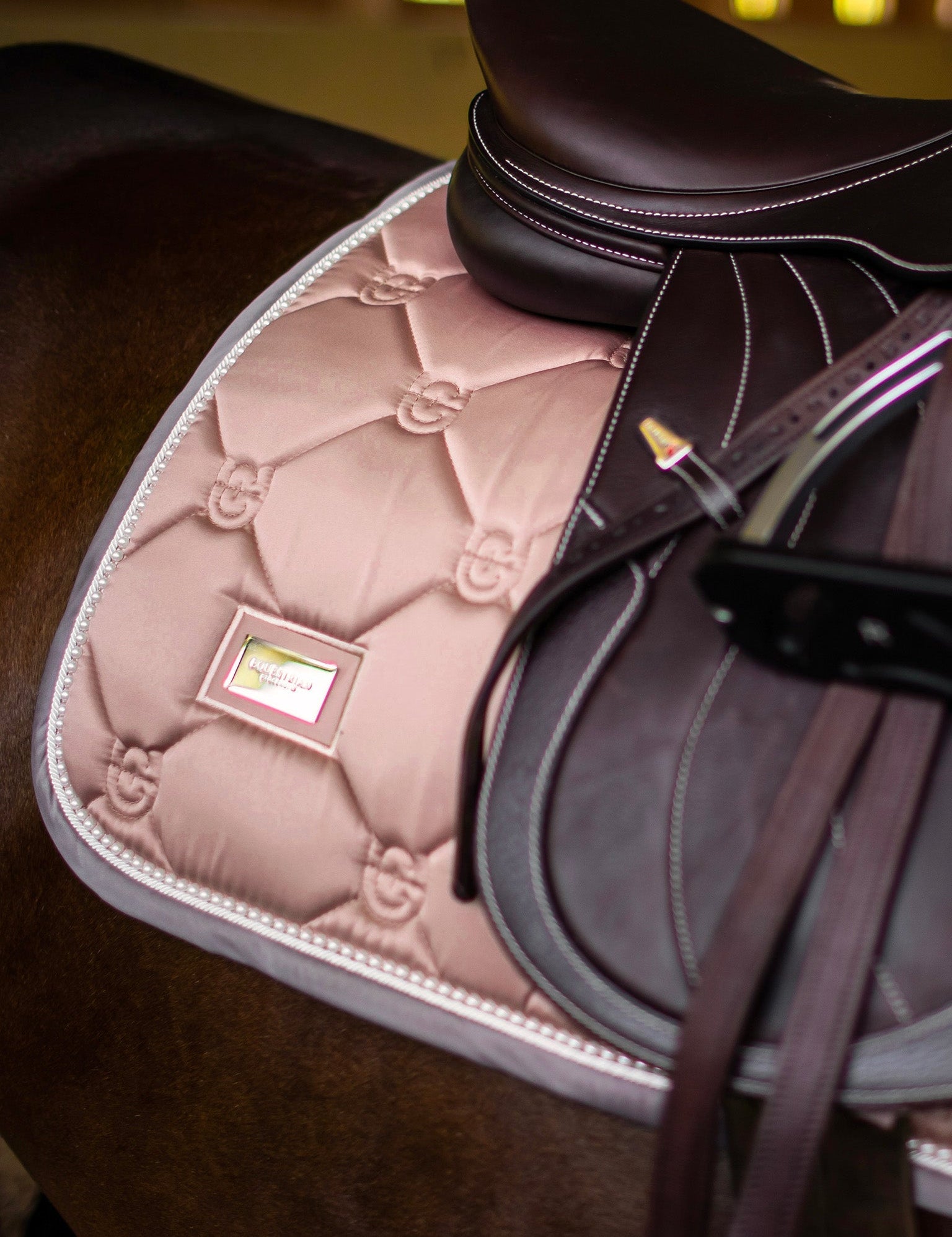 Equestrian Stockholm Jump Saddle Pad Pink Pearl - Equestrian Stockholm - Equiluxe Tack