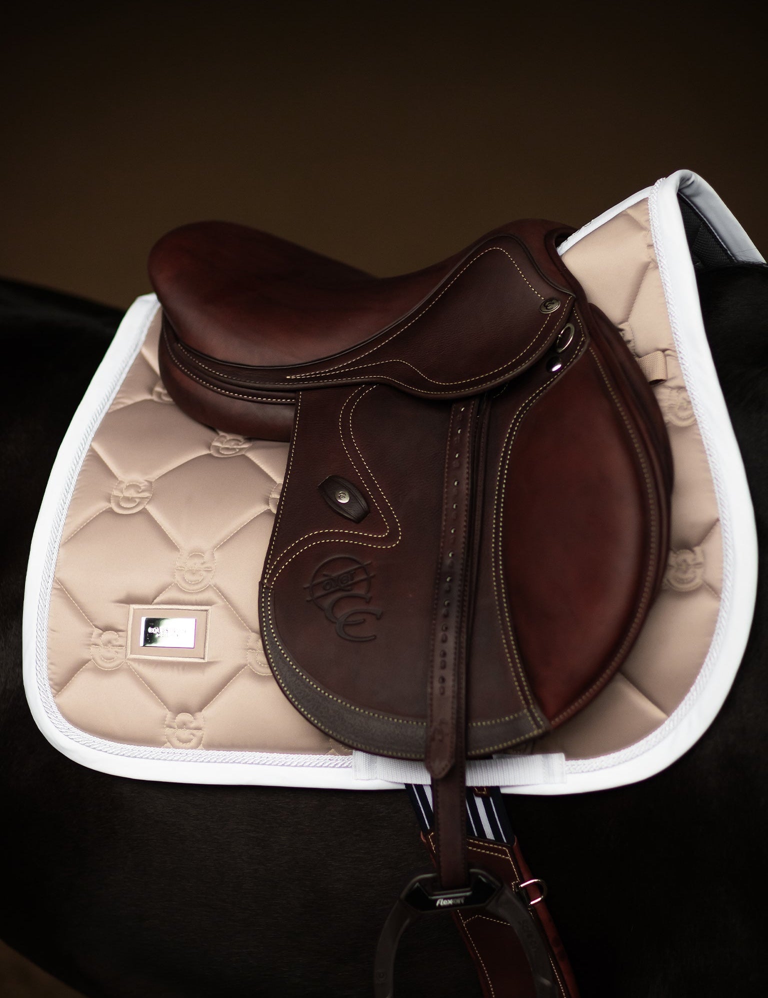 Equestrian Stockholm Jump Saddle Pad Sand - Equestrian Stockholm - Equiluxe Tack