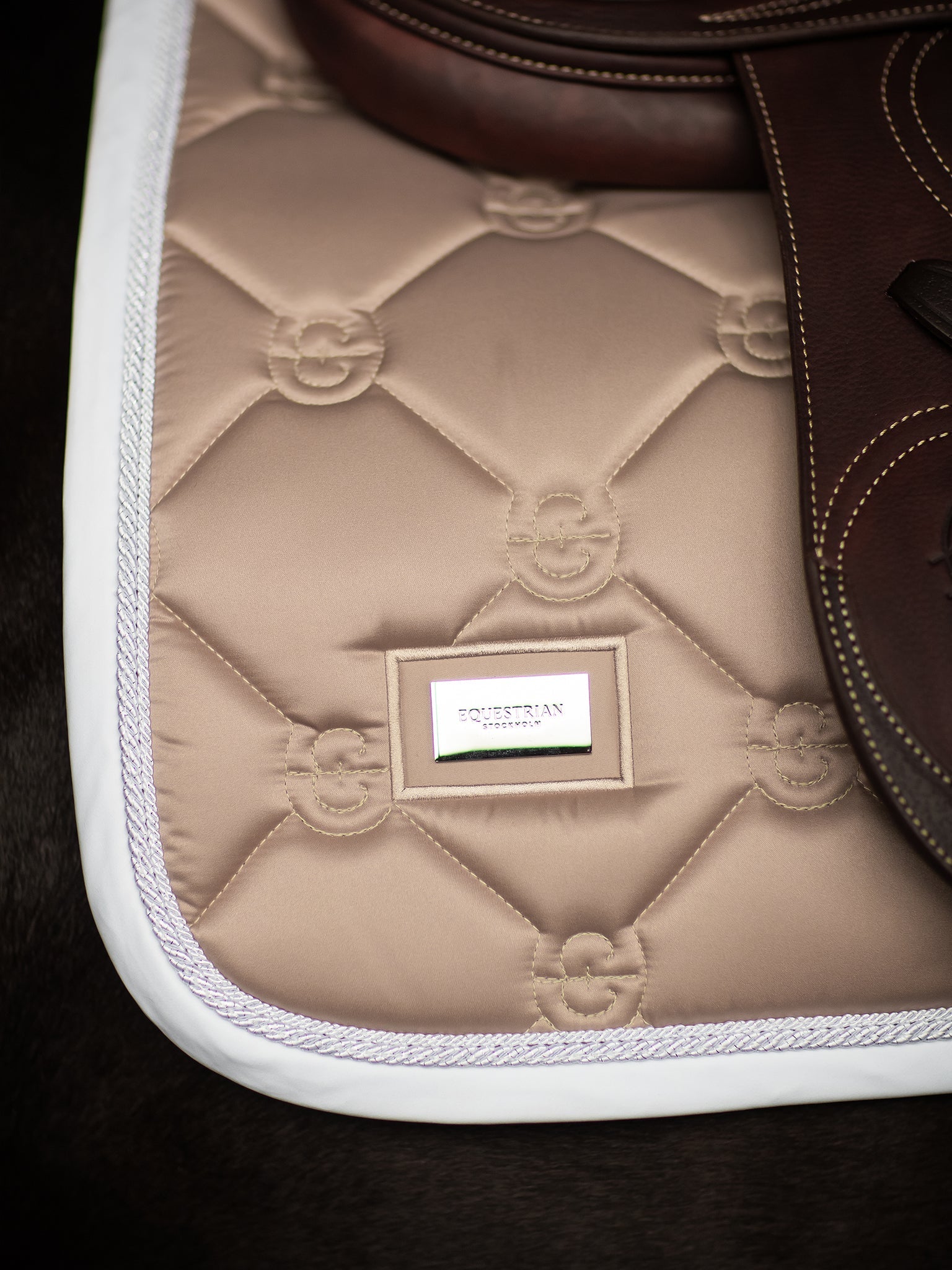 Equestrian Stockholm Jump Saddle Pad Sand - Equestrian Stockholm - Equiluxe Tack