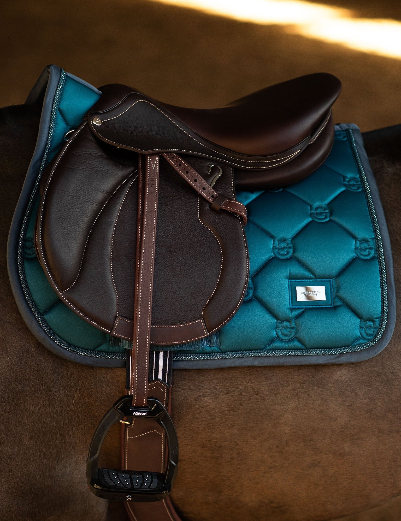 Equestrian Stockholm Jump Saddle Pad Teal Blue - Equestrian Stockholm - Equiluxe Tack