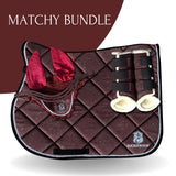 Equestroom Burgundy Saddle Pad Set - Equestroom - Equiluxe Tack