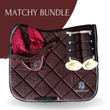 Equestroom Burgundy Saddle Pad Set - Equestroom - Equiluxe Tack