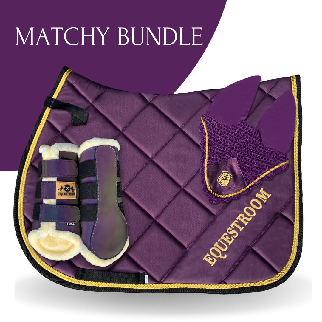 Equestroom Dark Orchid Saddle Pad Set - Equestroom - Equiluxe Tack