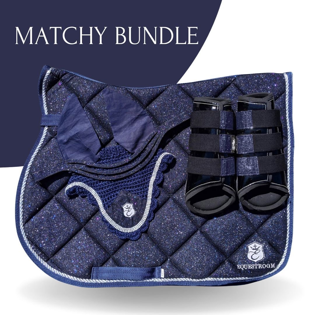 Equestroom Deep Sapphire Saddle Pad Set - Equestroom - Equiluxe Tack