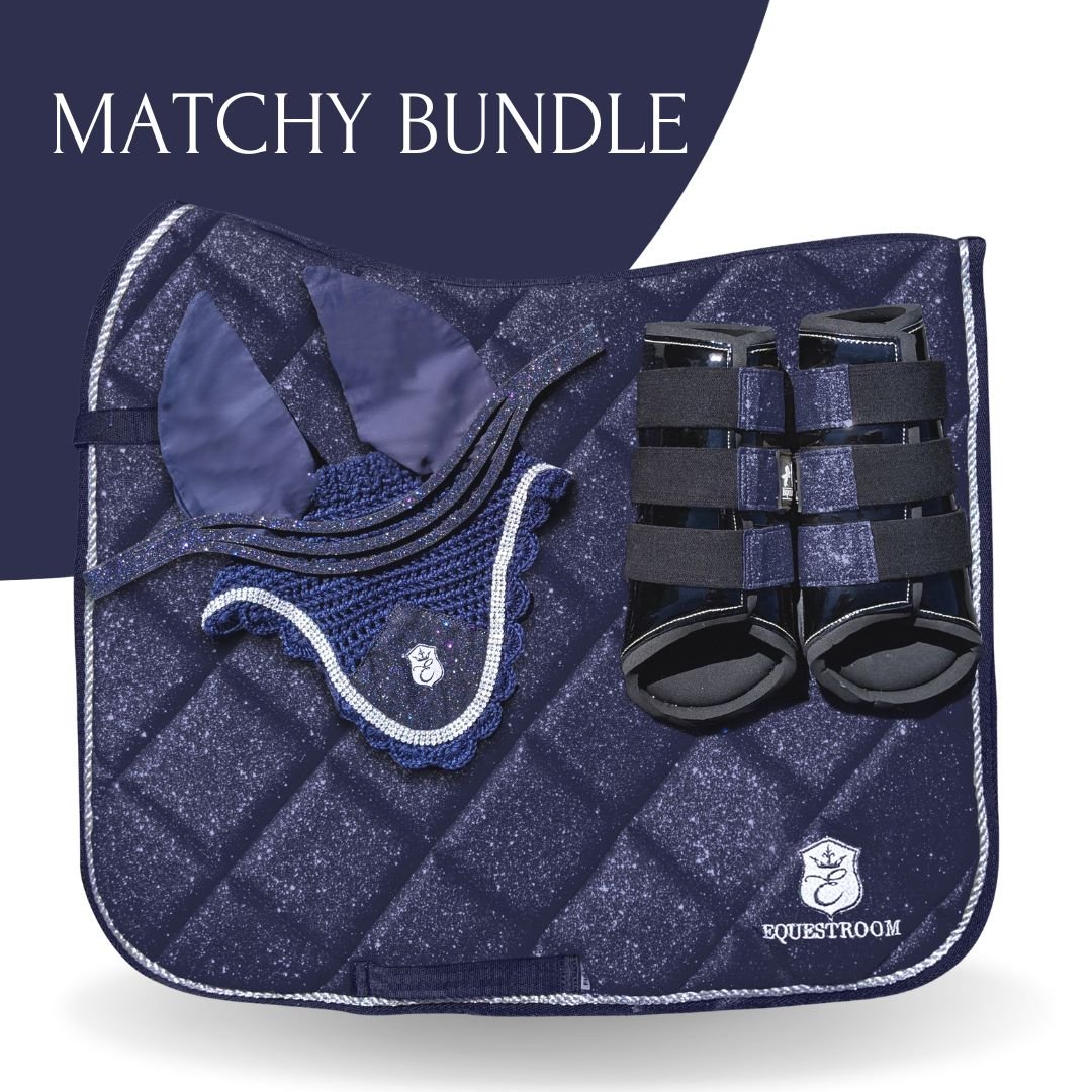 Equestroom Deep Sapphire Saddle Pad Set - Equestroom - Equiluxe Tack