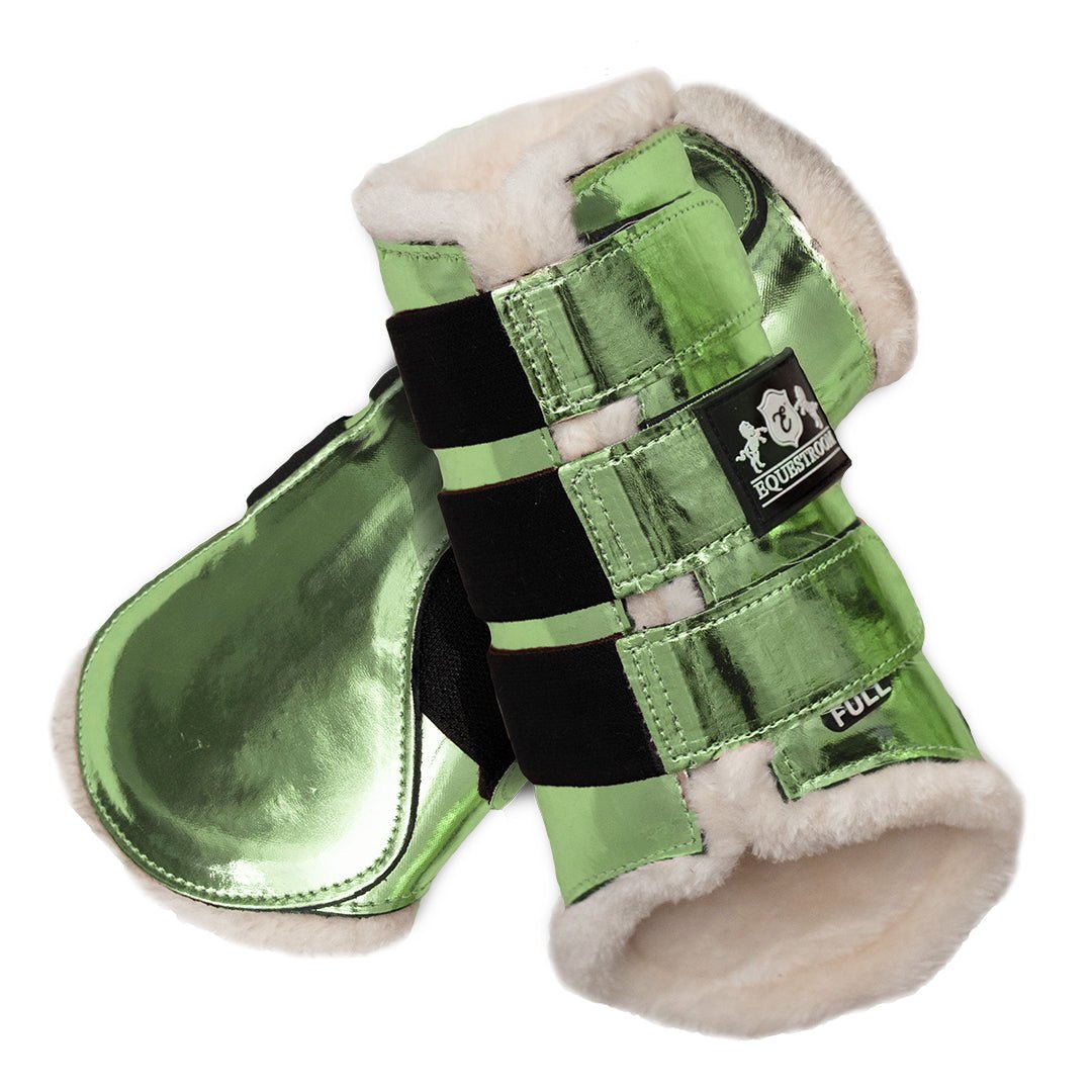 Equestroom Green Lily Brushing Boots - Equestroom - Equiluxe Tack