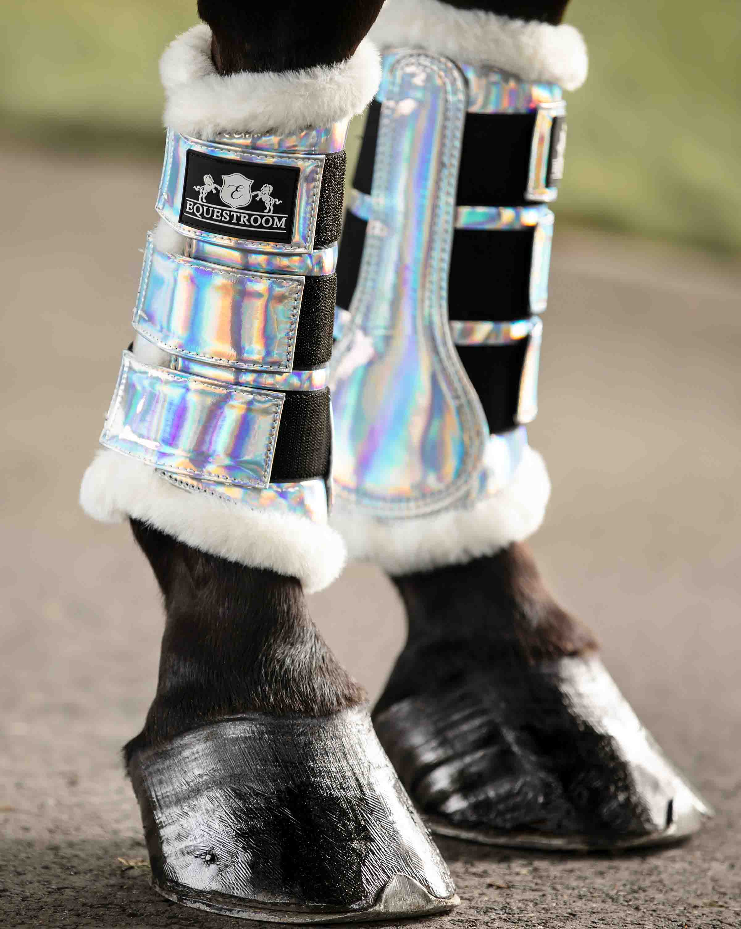 Equestroom Holographic Brushing Boots - Equestroom - Equiluxe Tack