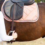 Equestroom Powder Pink Suede Saddle Pad - Equestroom - Equiluxe Tack