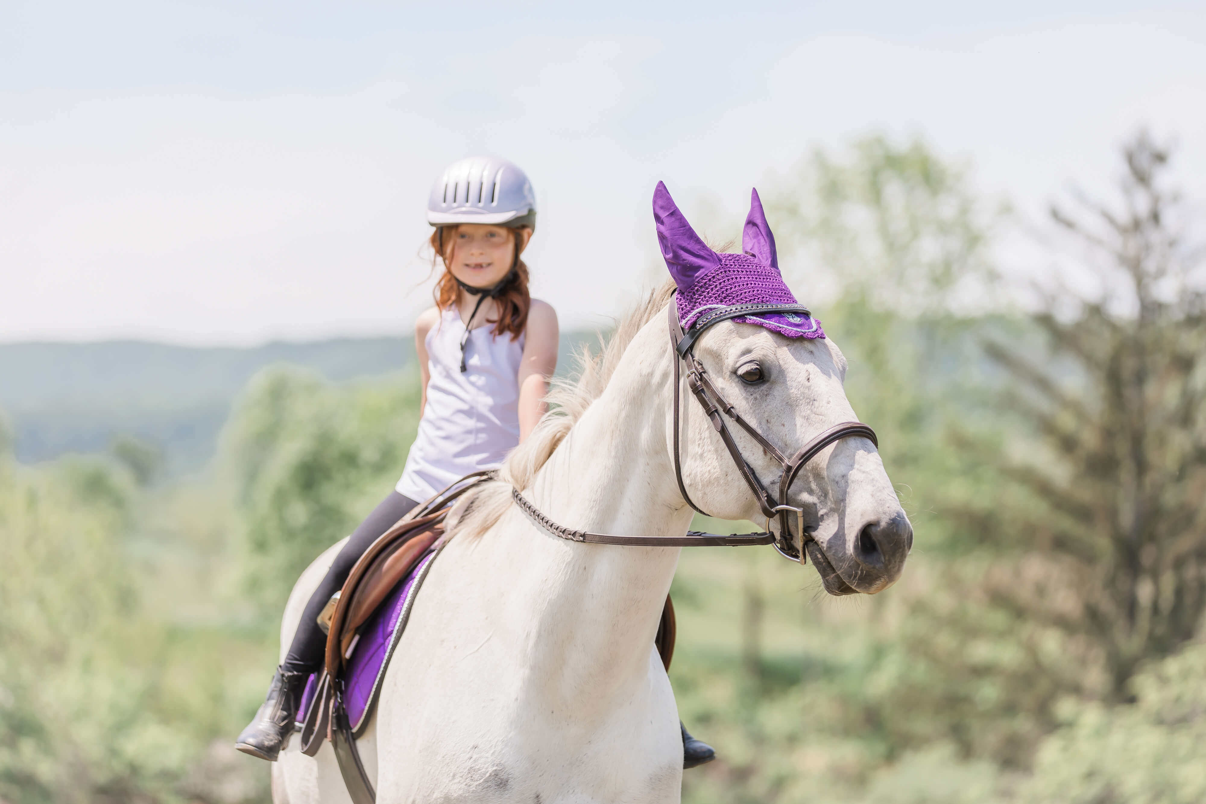 Equestroom Purple Amethyst Fly Hat - Equestroom - Equiluxe Tack