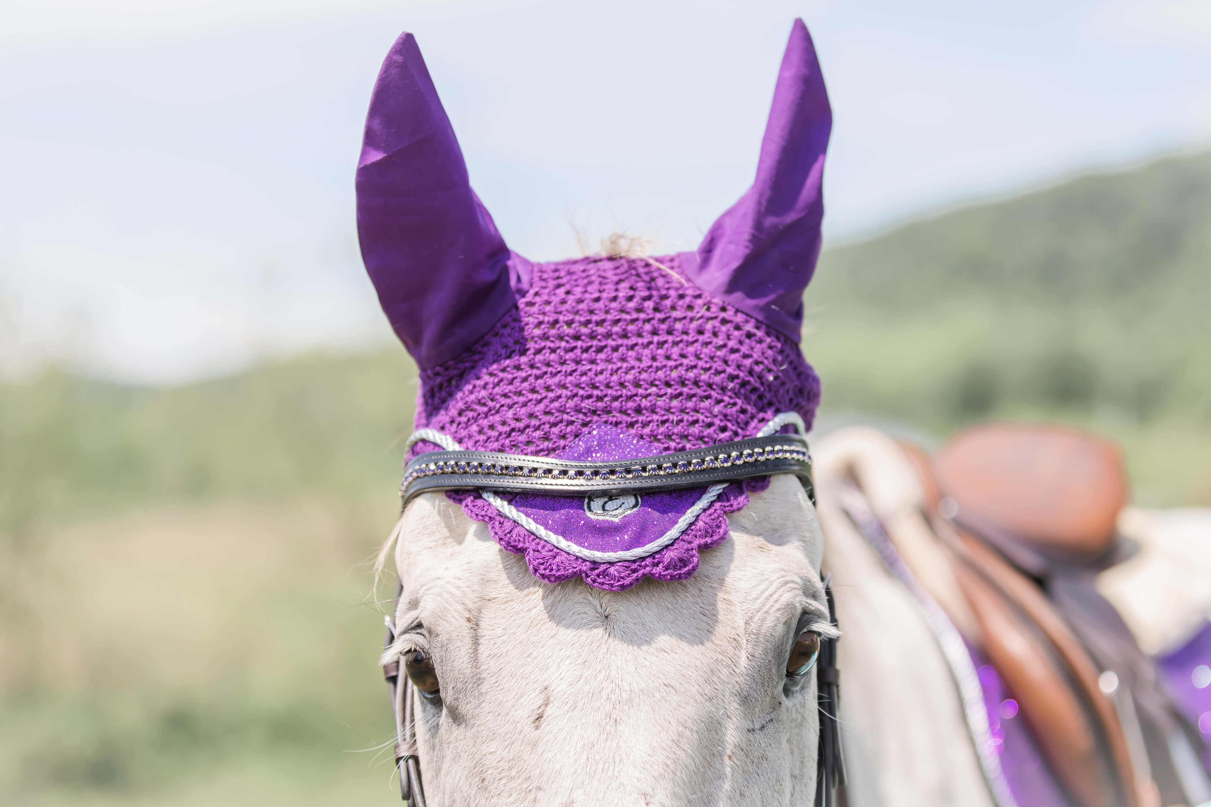 Equestroom Purple Amethyst Fly Hat - Equestroom - Equiluxe Tack